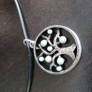 Elegant Silver Tree Pendant Necklace